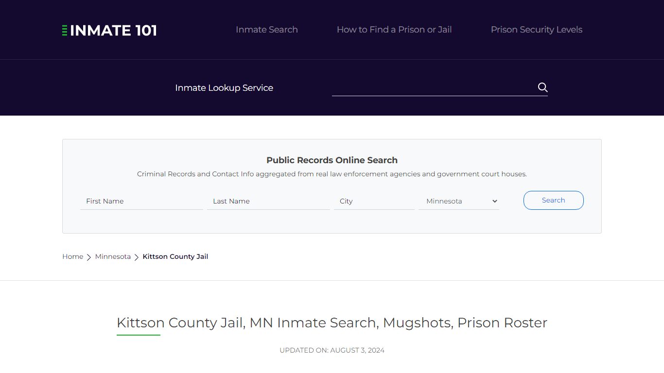 Kittson County Jail, MN Inmate Search, Mugshots, Prison Roster